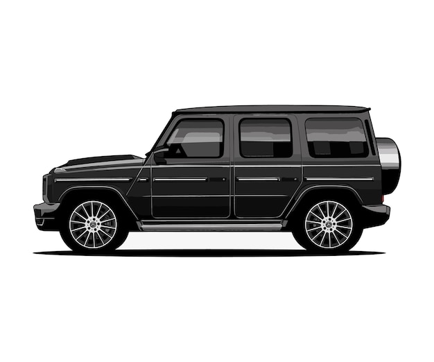 Illustration of an suv german luxury car