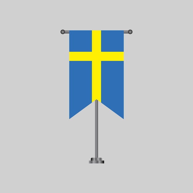 Illustration of Sweden flag Template