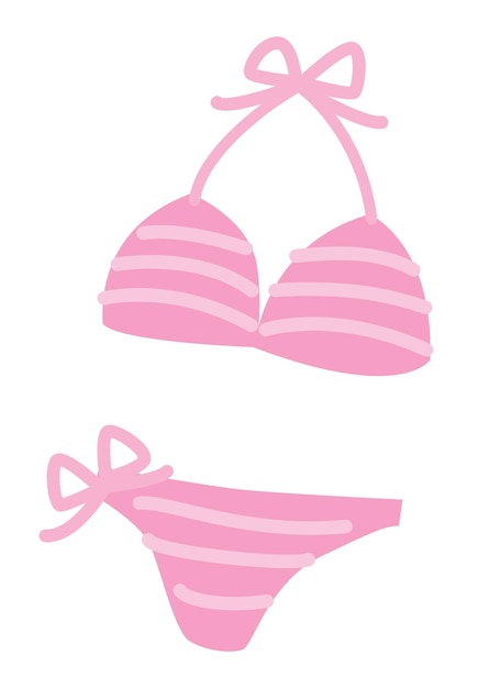 Illustration of swimsuit of bikini