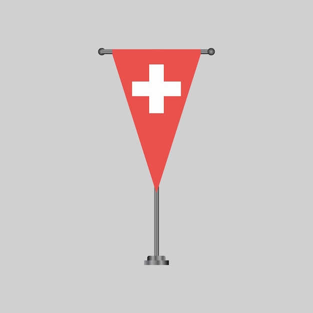 Illustration of Switzerland flag Template