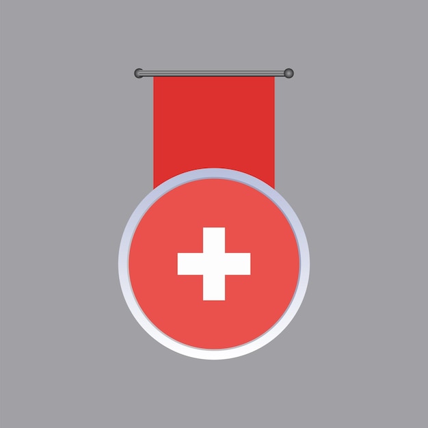 Illustration of Switzerland flag Template