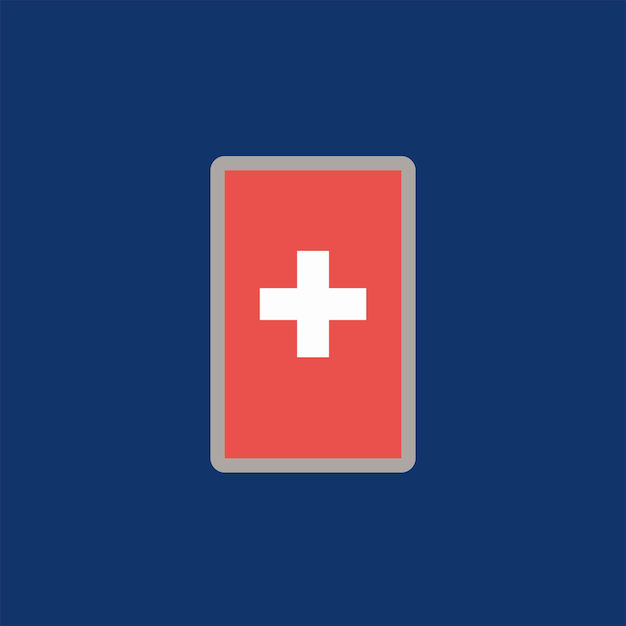 Illustration of Switzerland flag Template