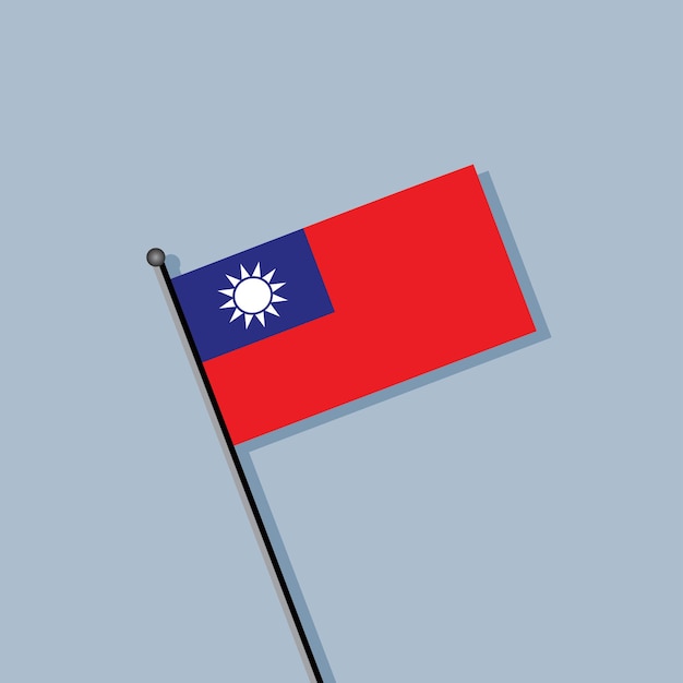 Illustration of Taiwan flag Template