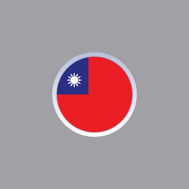 Illustration of Taiwan flag Template