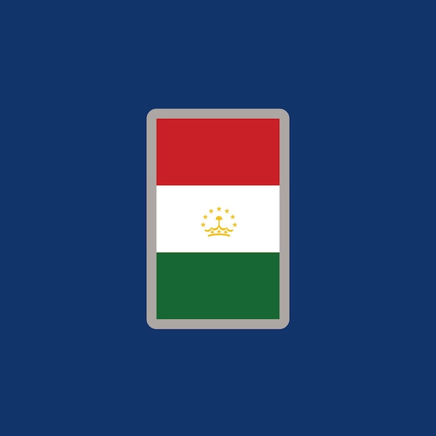 Illustration of Tajikistan flag Template