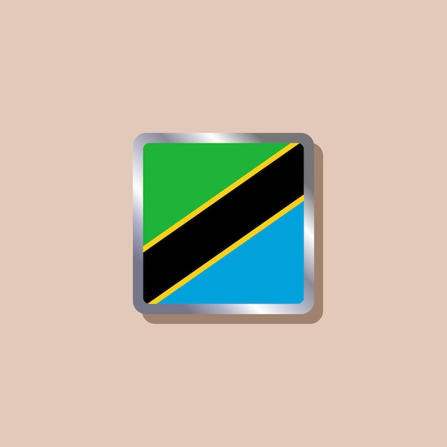 Vector illustration of tanzania flag template