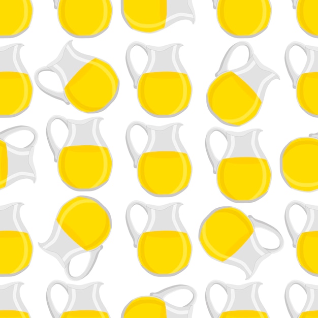 Vector illustration on theme big colored lemonade in glass jug