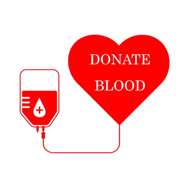 Illustration on the theme of donor day A blood donor