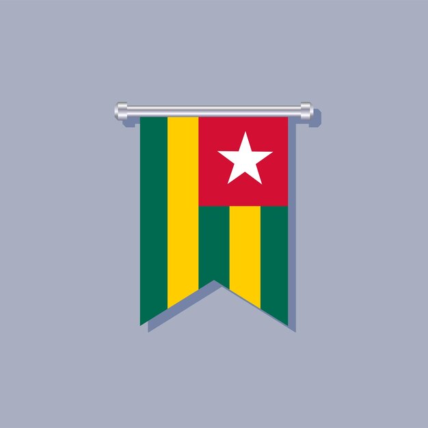 Illustration of Togo flag Template