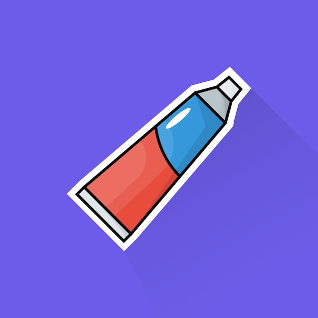 Vector illustration of toothpaste in flat design