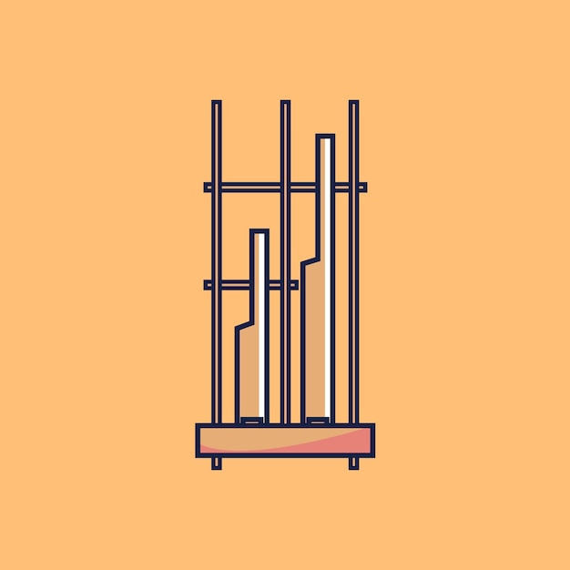 Illustration of traditional angklung instrument