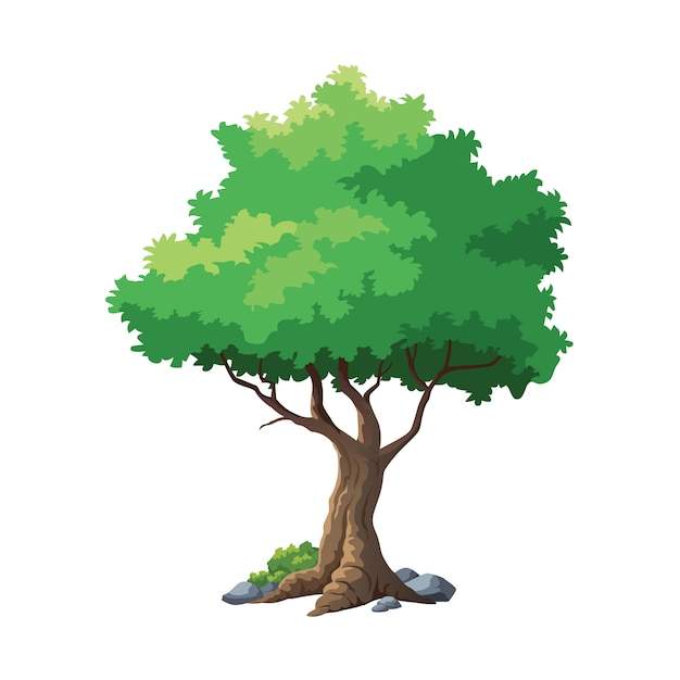 Illustration tree for cartoon