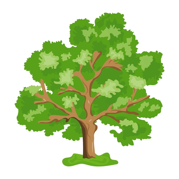 An illustration of tree flat editable vector