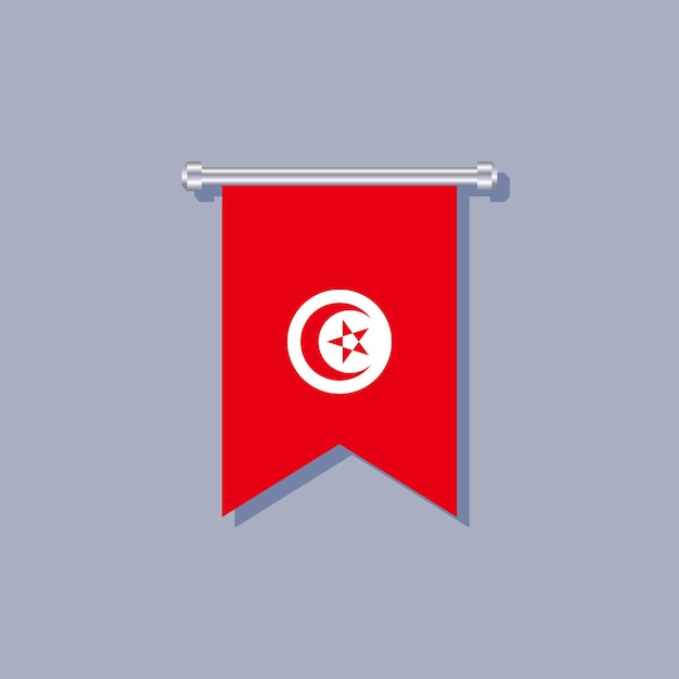 Illustration of Tunisia flag Template