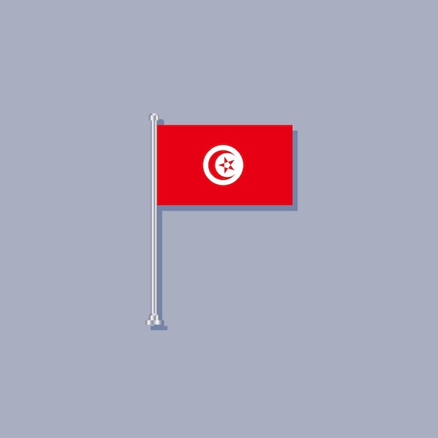 Illustration of Tunisia flag Template