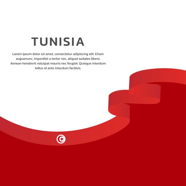 Illustration of Tunisia flag Template