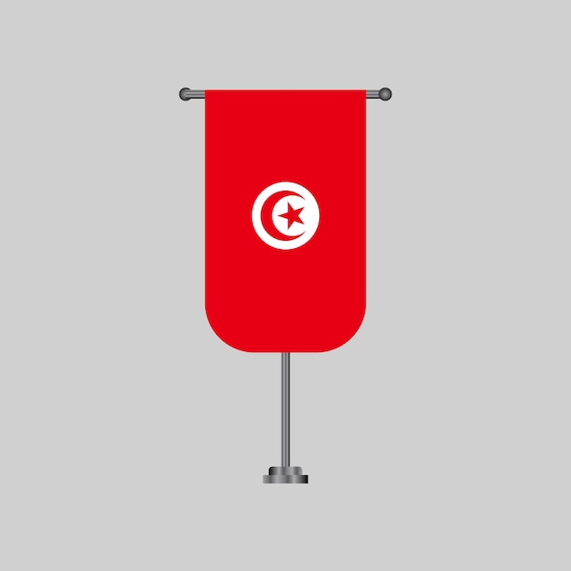 Illustration of Tunisia flag Template