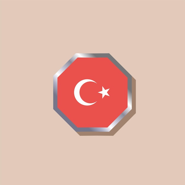 Illustration of Turkey flag Template