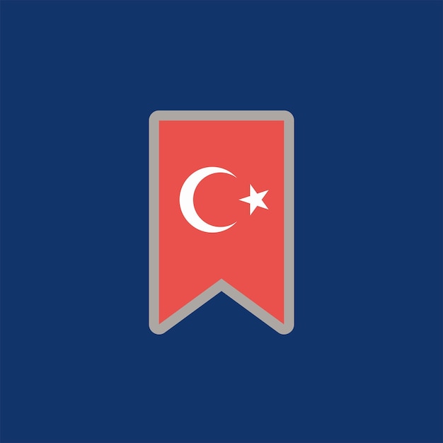 Illustration of Turkey flag Template