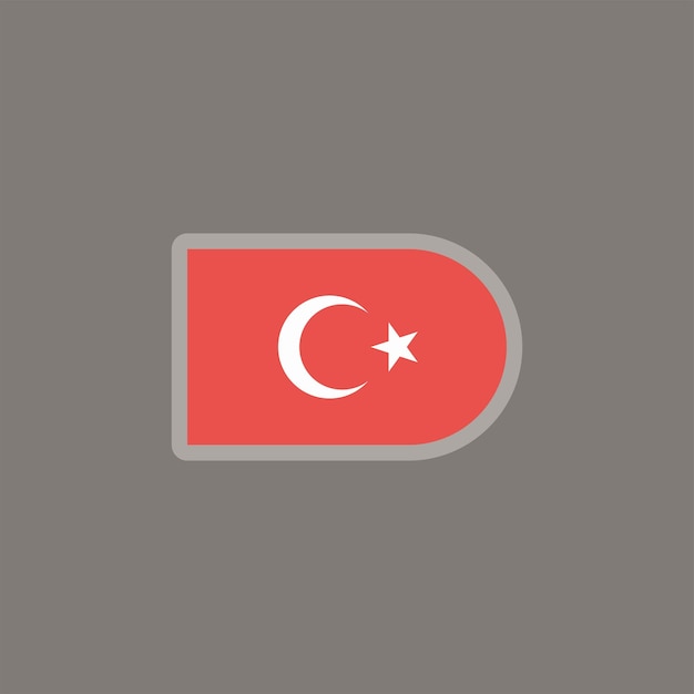 Illustration of Turkey flag Template