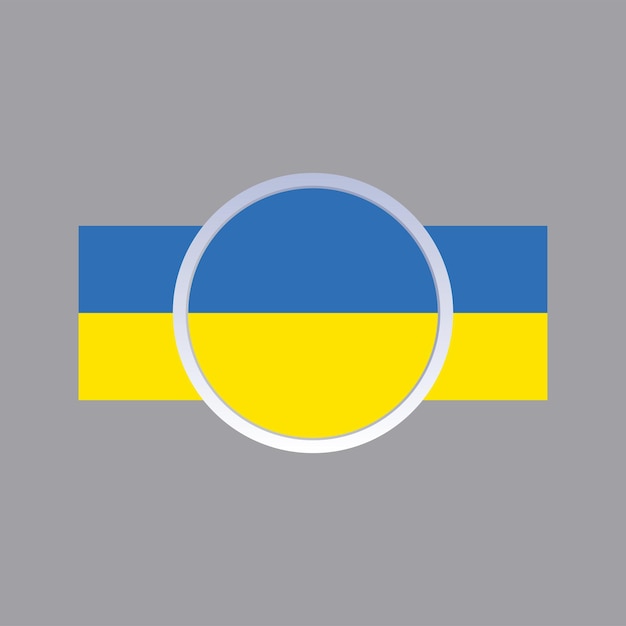 Illustration of Ukraine flag Template