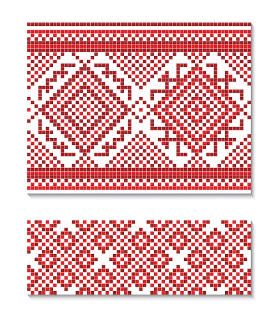 illustration of ukrainian ornament seamless.