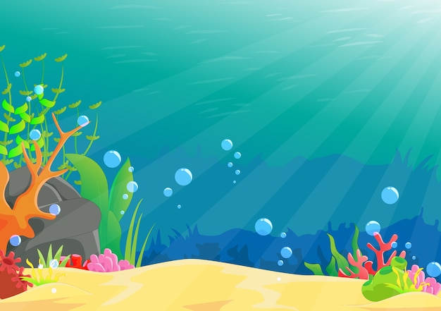 illustration of underwater landscape