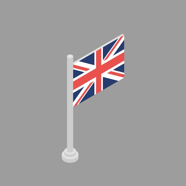 Illustration of United Kingdom flag Template