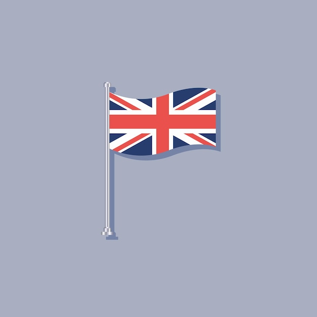 Illustration of United Kingdom flag Template