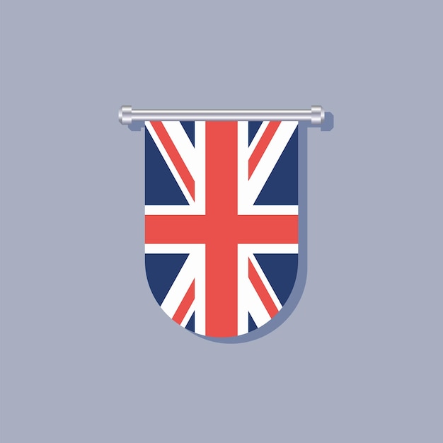 Illustration of United Kingdom flag Template