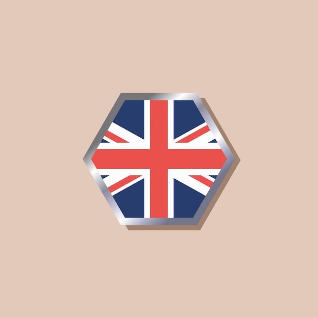 Illustration of United Kingdom flag Template