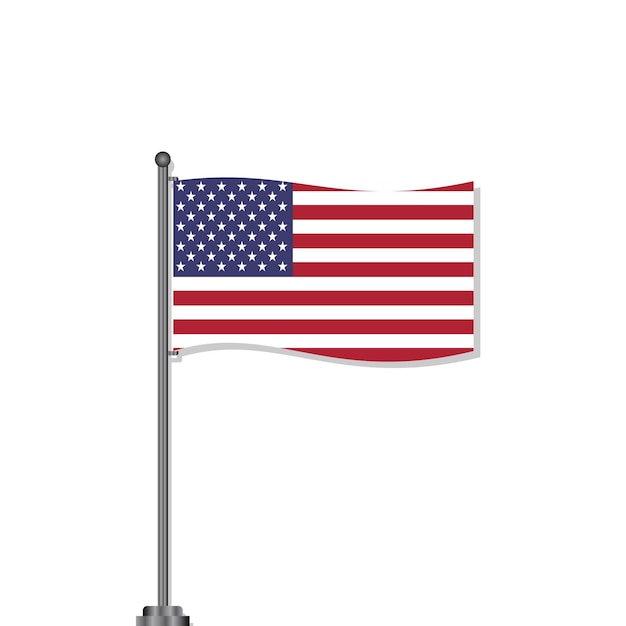 Illustration of United States flag Template