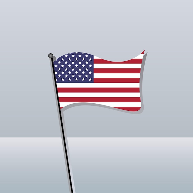 Illustration of United States flag Template