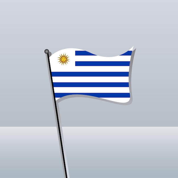 Illustration of Uruguay flag Template