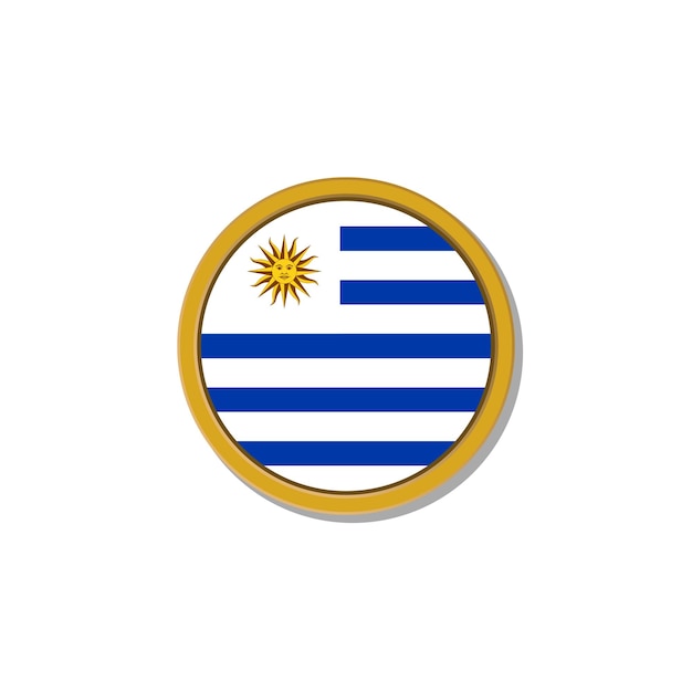 Illustration of Uruguay flag Template