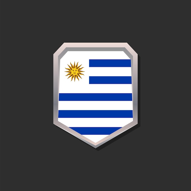 Illustration of Uruguay flag Template