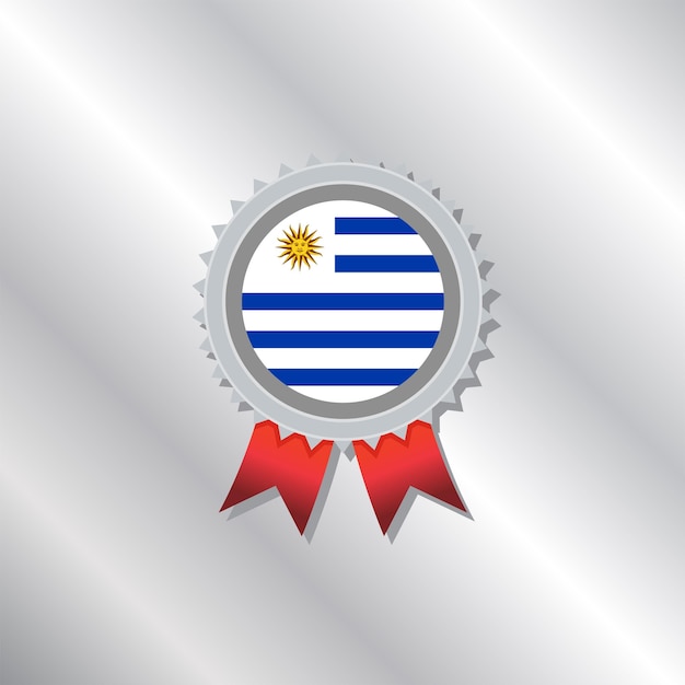 Illustration of Uruguay flag Template