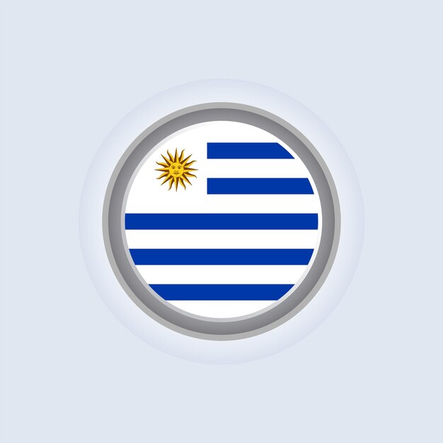 Illustration of Uruguay flag Template