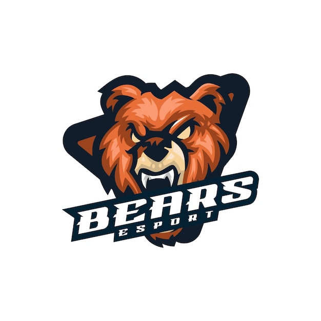 Illustration Vector Bears Esport Mascot Logo Style