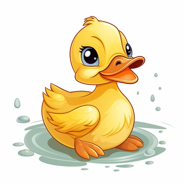 illustration vector duck animal cartoon bird isolated cute design white graphic drawing