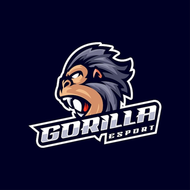 Illustration Vector Gorilla ESport Logo Style