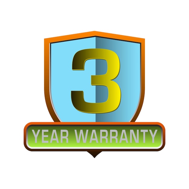 Illustration Vector Graphic of 3 Year Warranty label