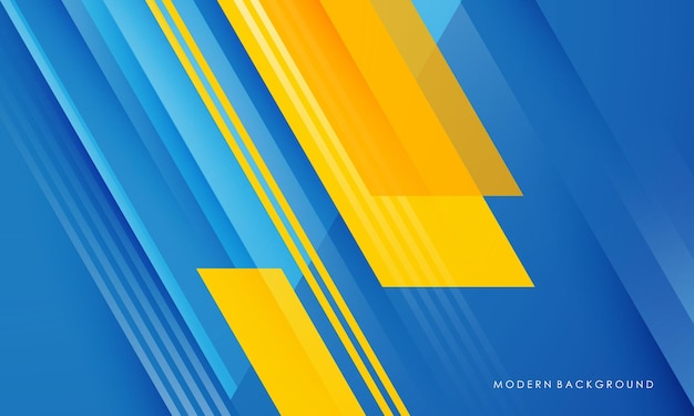 Illustration vector graphic of abstract background blue and yellow overlap layers modern