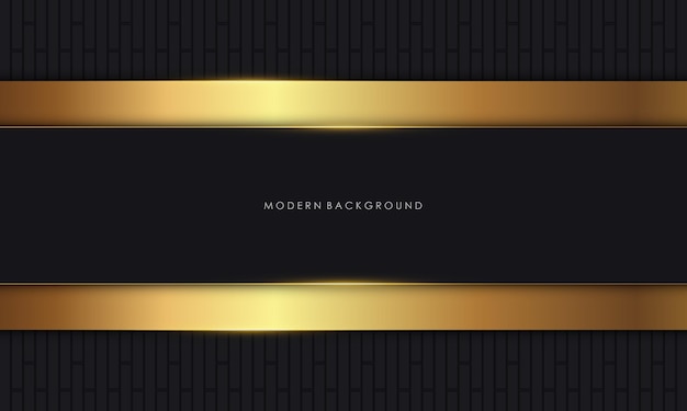 Illustration vector graphic of abstract background golden luxury black overlap layers modern