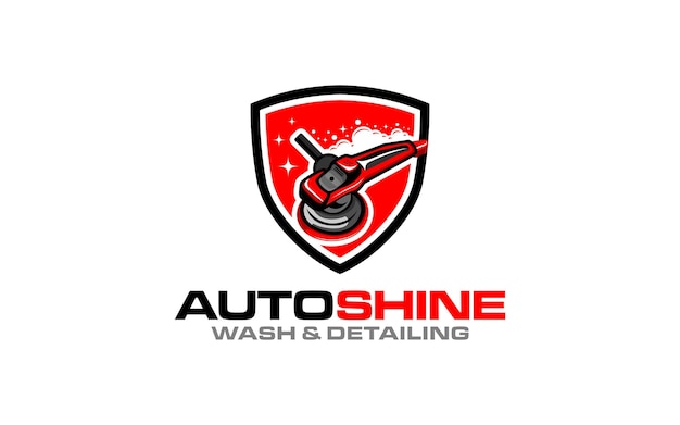 Illustration vector graphic of auto shine wash and detailing servis logo design template