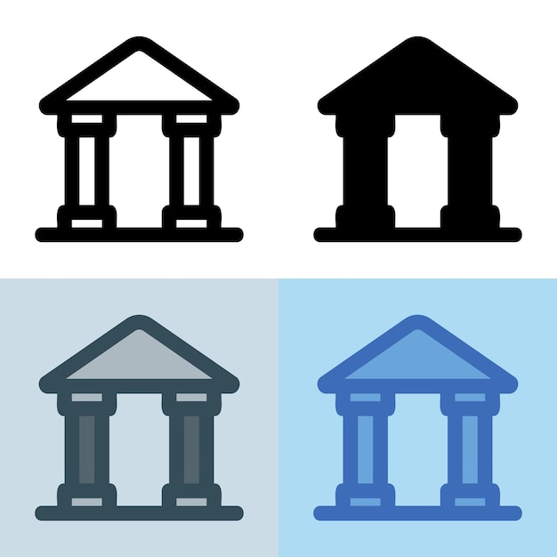 Illustration vector graphic of Bank Icon Perfect for user interface new application etc