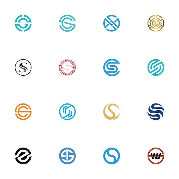 Illustration vector graphic of Best circle s logo collections for business premium vector