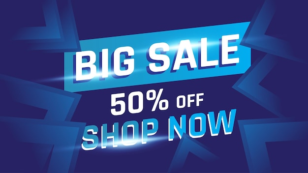 Illustration vector graphic Big sale modern promotional banner design template