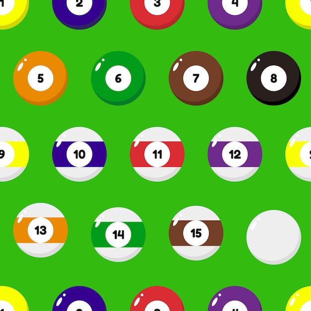 Vector illustration vector graphic of billiard seamless pattern