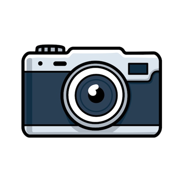 Illustration Vector Graphic Cartoon of a Camera Icon Symbolizing Photography Memories and Creativ